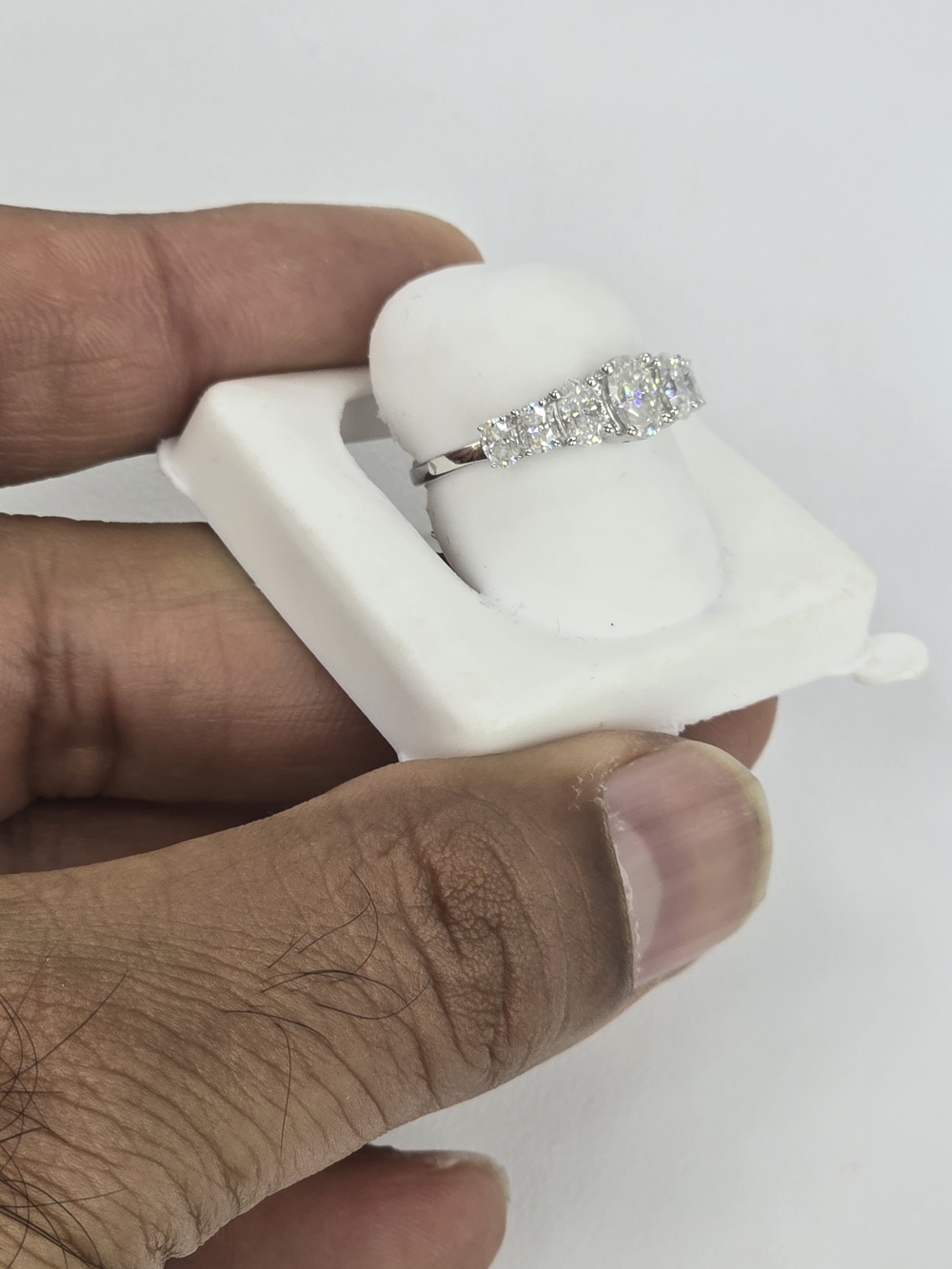 925 Sterling Silver Moissanite Diamond Ring For Women